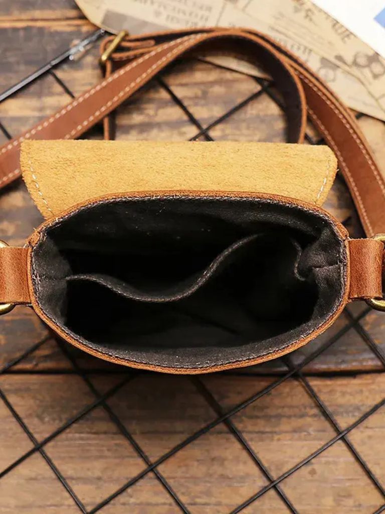 Mini sacoche en cuir pour homme