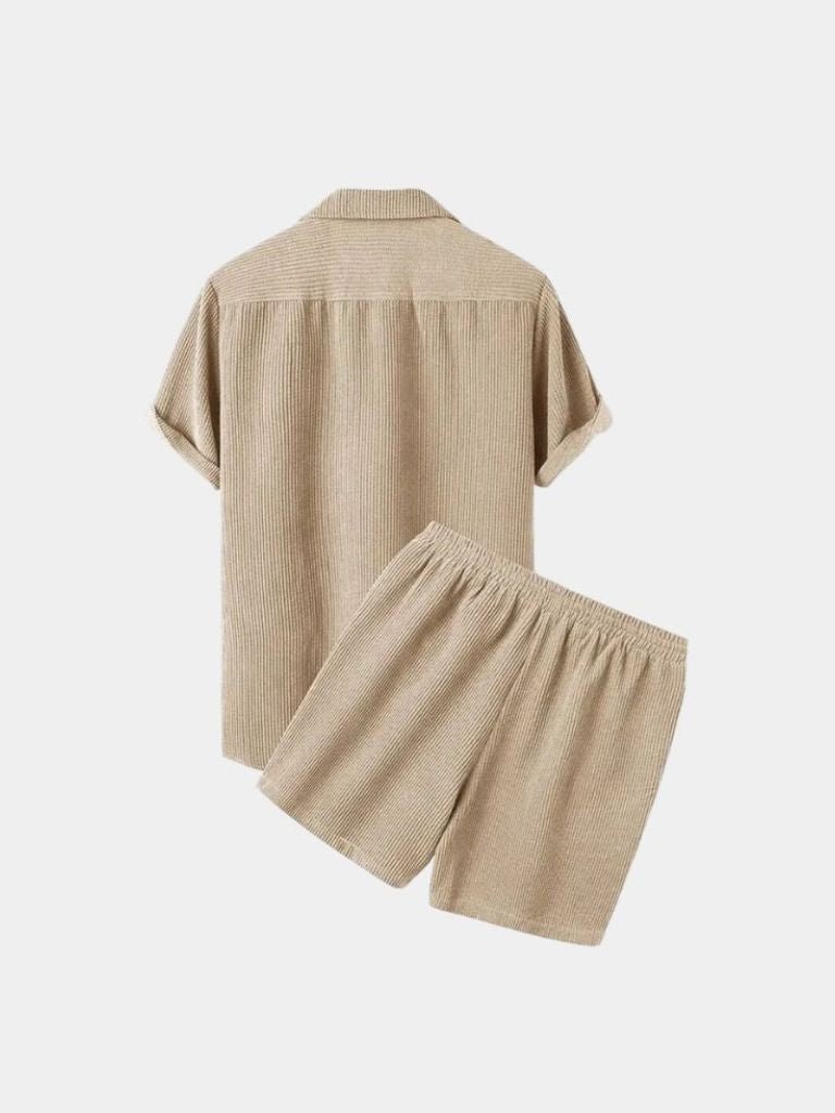 Ensemble minimaliste en velours côtelé