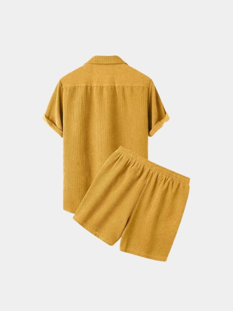 Ensemble minimaliste en velours côtelé