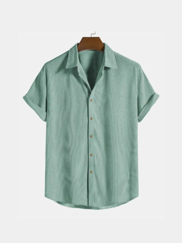 Chemise minimaliste en velours côtelé
