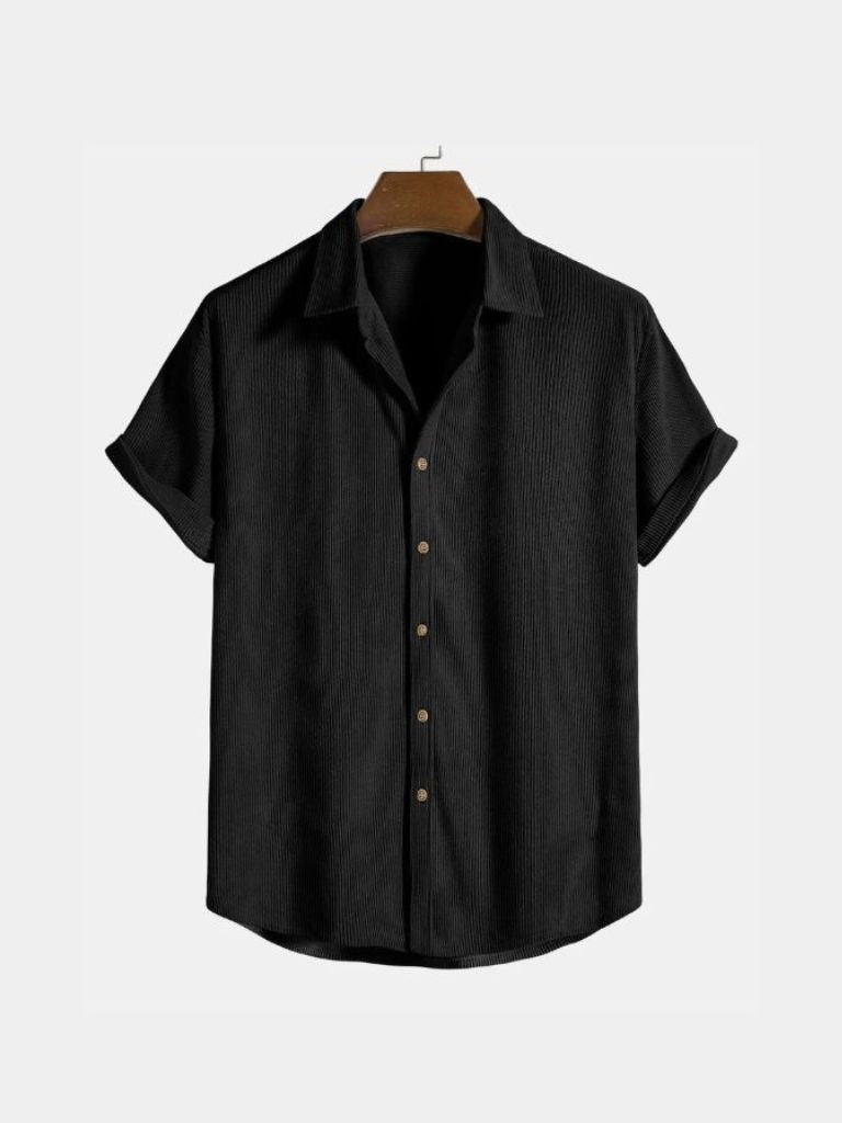 Chemise minimaliste en velours côtelé