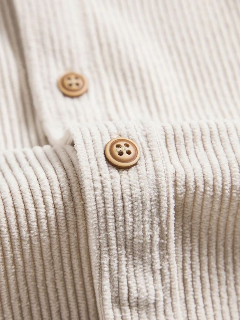 Chemise minimaliste en velours côtelé