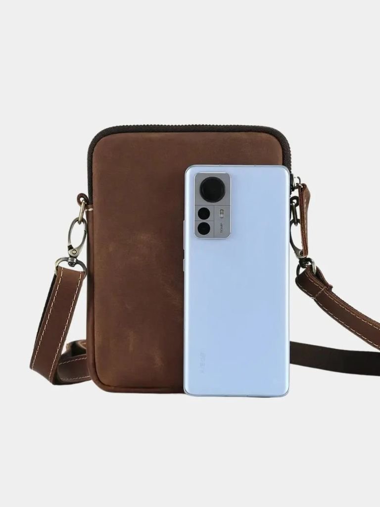 Sacoche en cuir minimaliste bandoulière