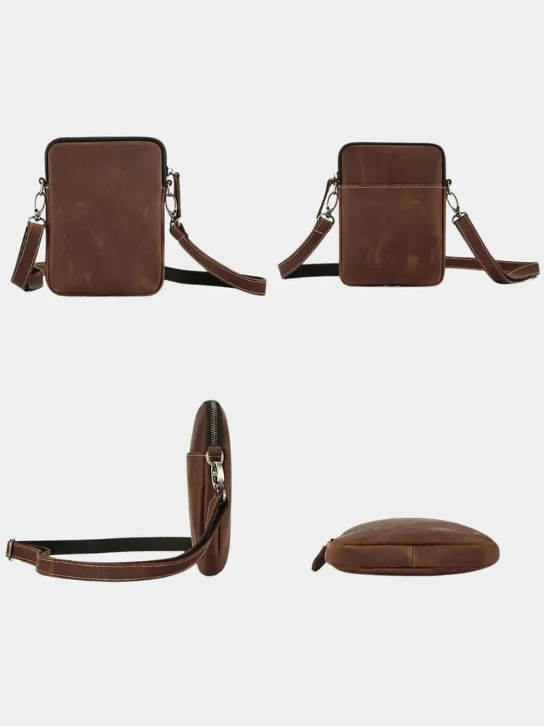 Sacoche en cuir minimaliste bandoulière