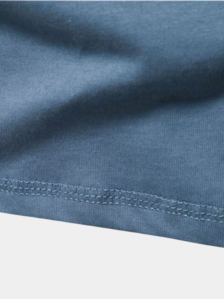 T-shirt Henley minimaliste manches longues