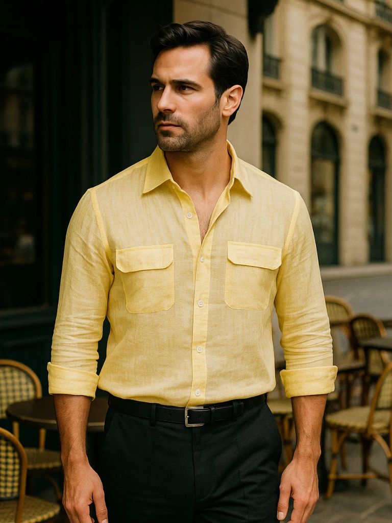 Chemise minimaliste à manches longues