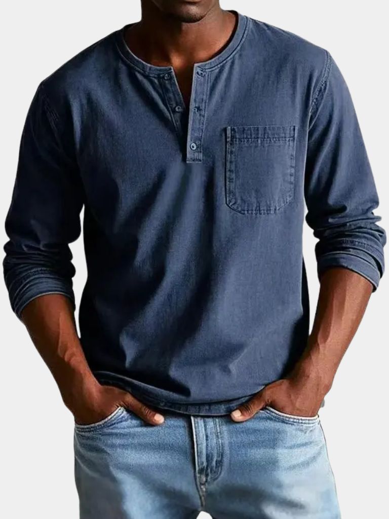 Chemise Henley Nash à manches longues