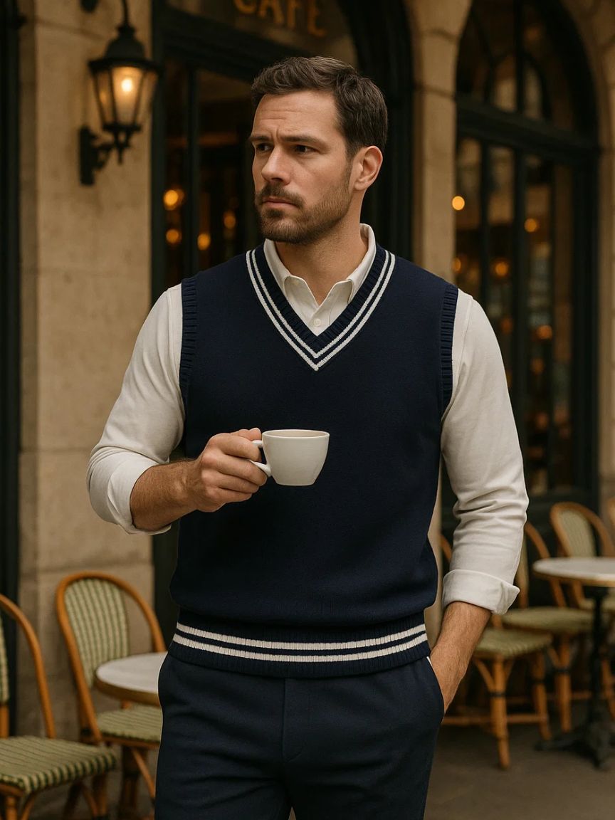 Gilet Maille Old Money Essentiel