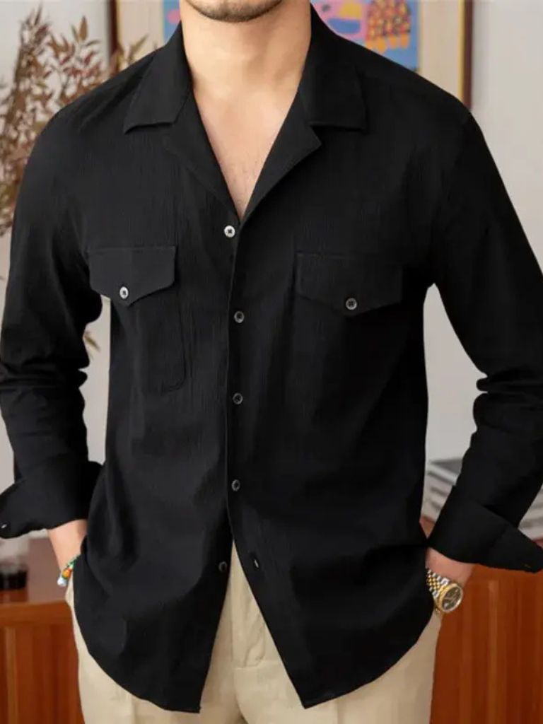 Chemise Old Money à manches longues