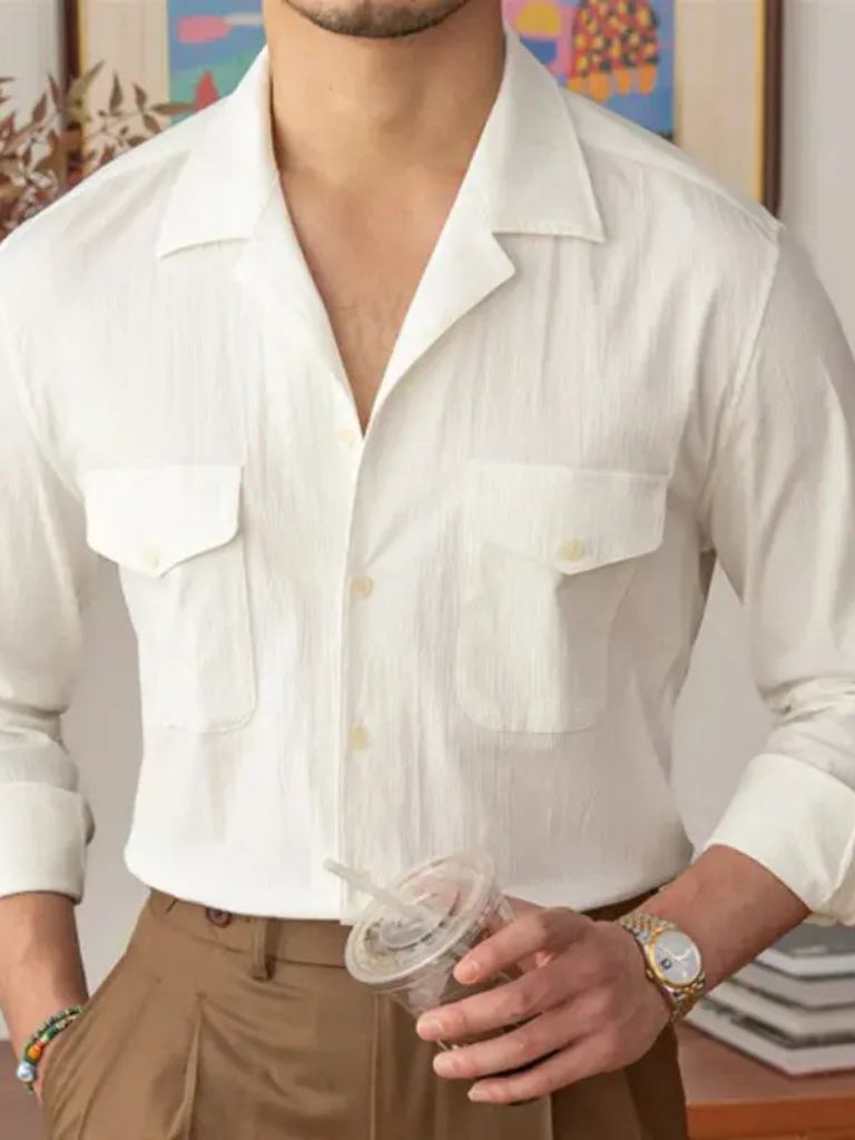 Chemise Old Money à manches longues