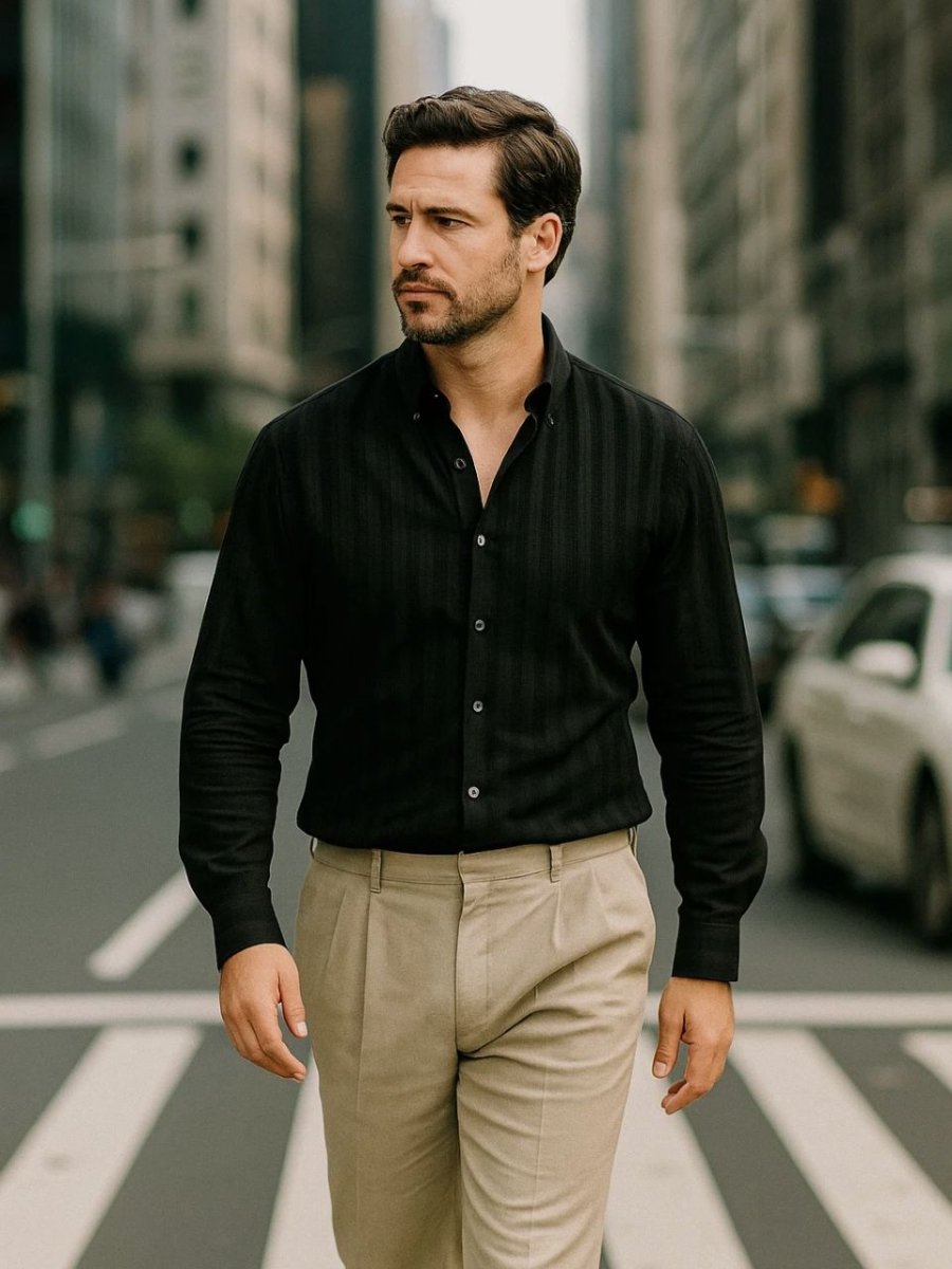 Chemise seersucker à rayures