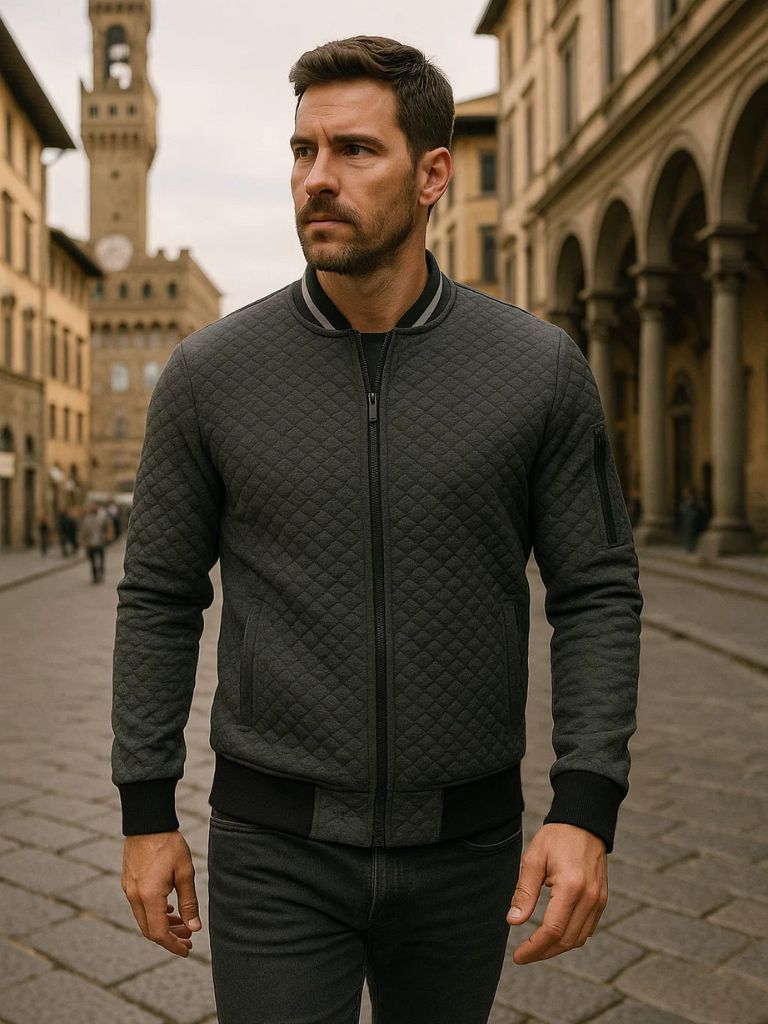 Bomber Décontracté Texturé