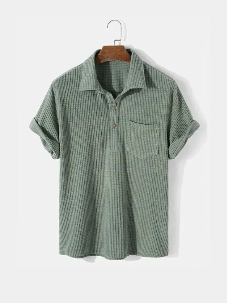 Chemise à manches courtes texturée
