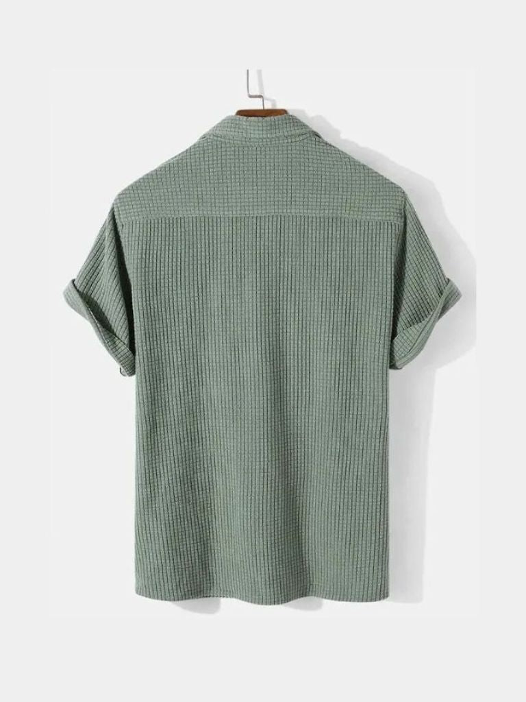 Chemise à manches courtes texturée