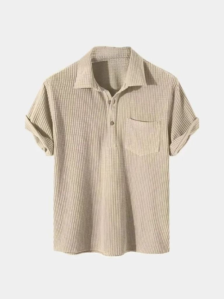 Chemise à manches courtes texturée