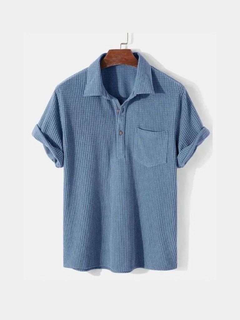 Chemise à manches courtes texturée