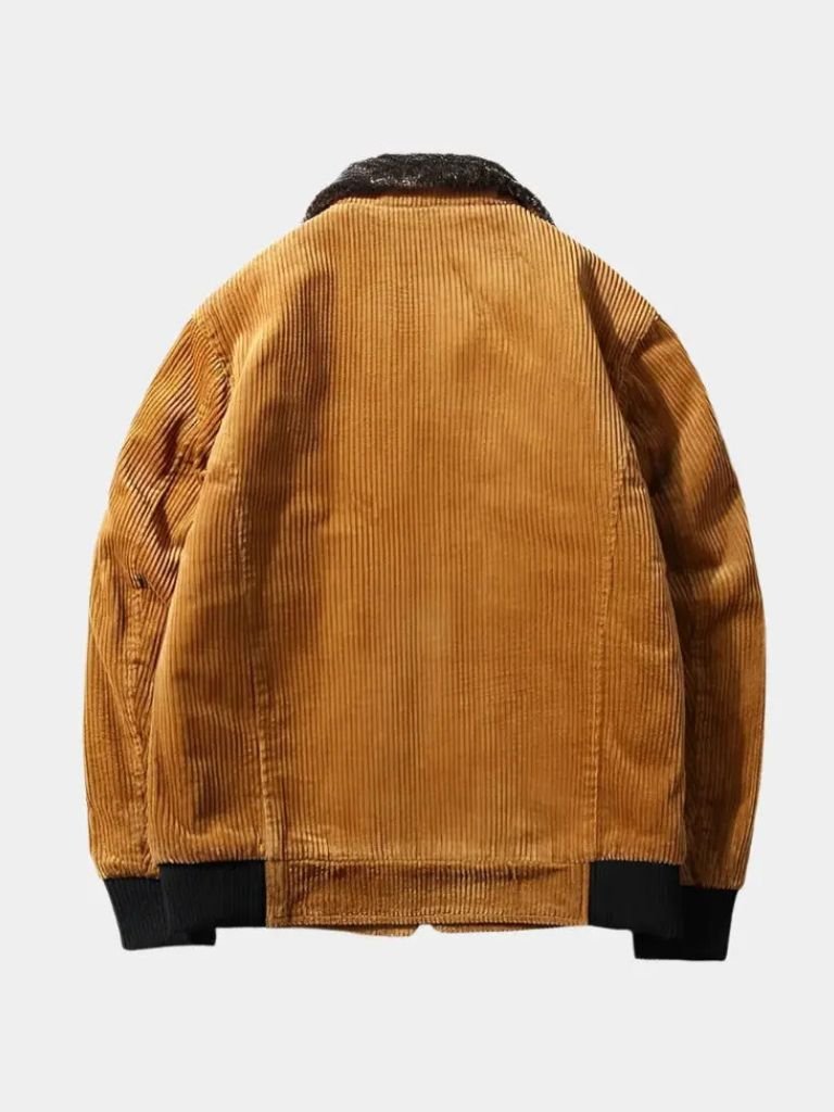 Veste Coupe-Vent Thermique en Velours Côtelé
