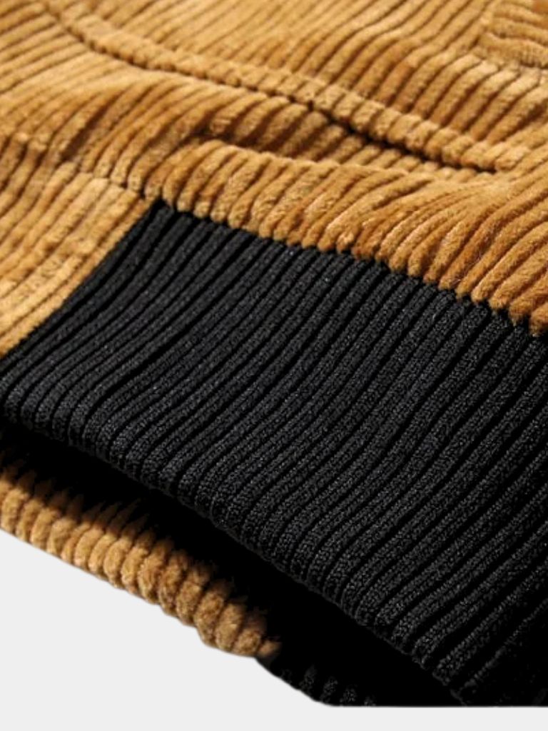 Veste Coupe-Vent Thermique en Velours Côtelé