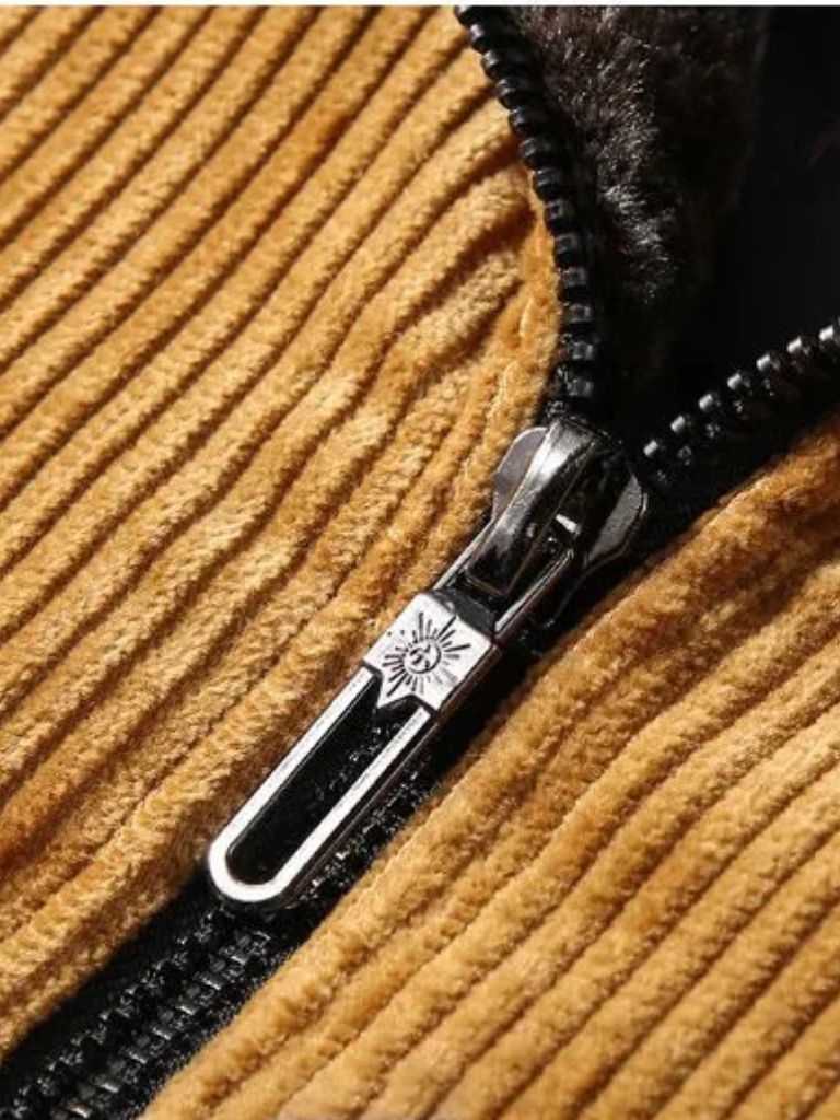 Veste Coupe-Vent Thermique en Velours Côtelé