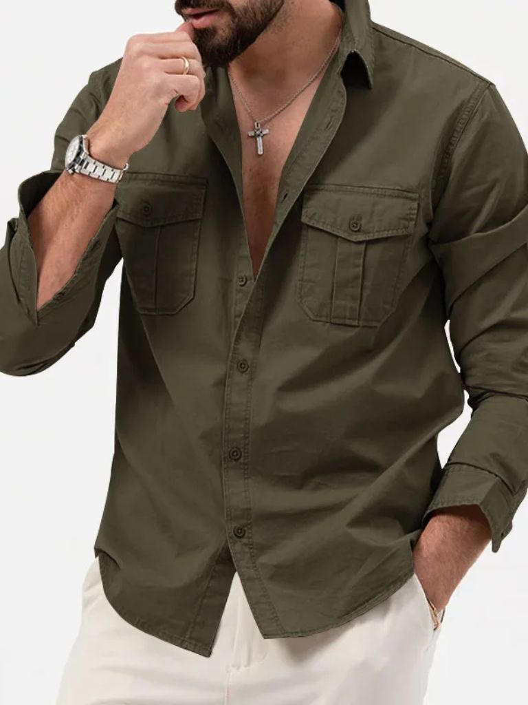 Chemise vintage à manches longues