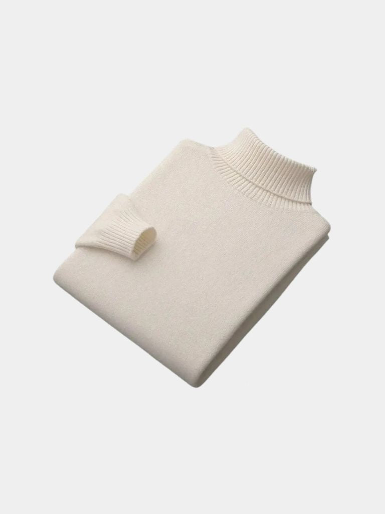 Pull Col Roulé en Laine Mérinos 100%