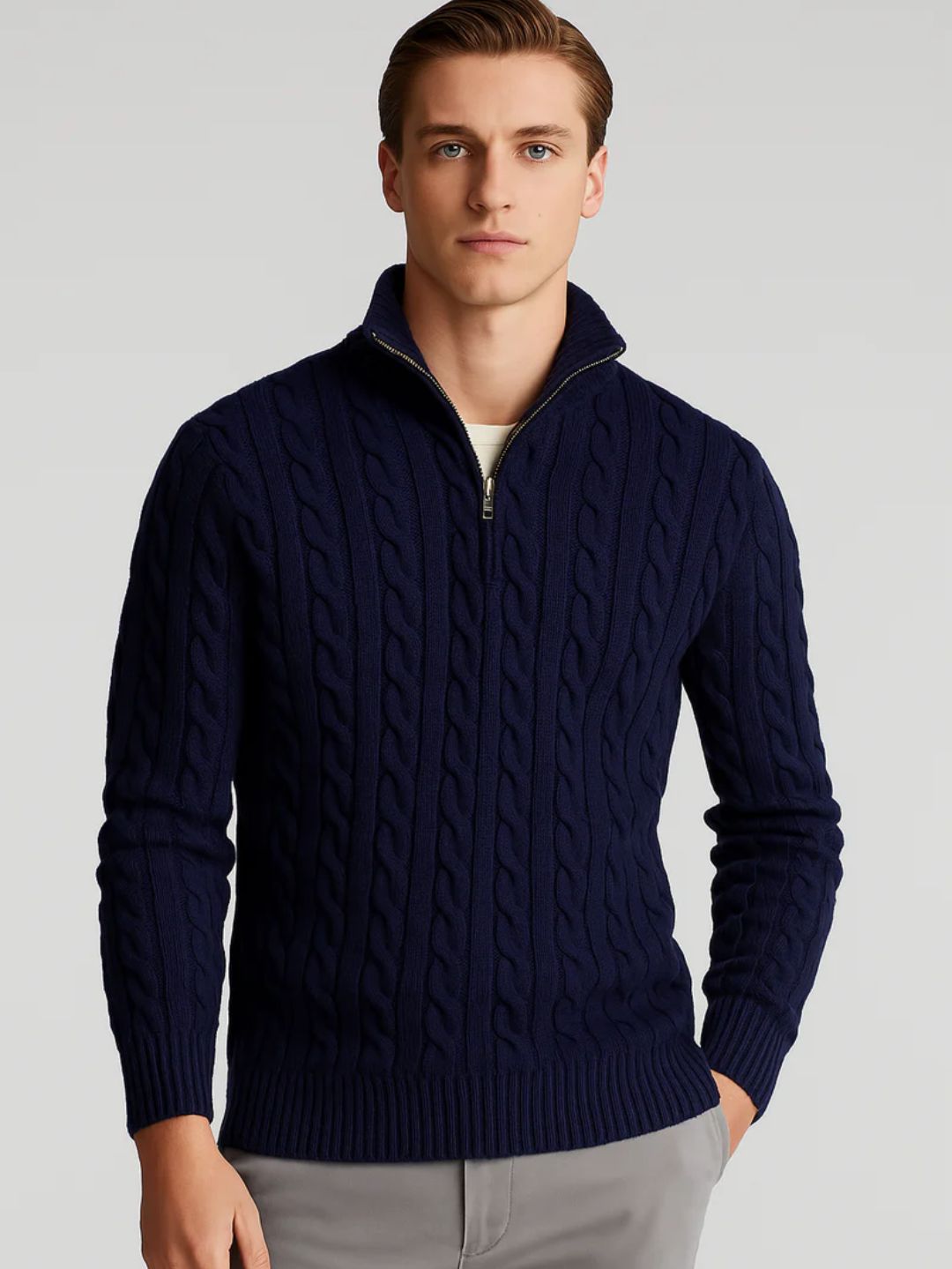 Pull Demi-Zip Highland Tricot