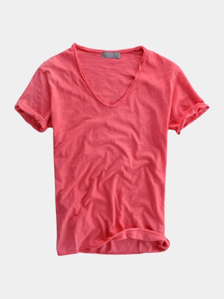 T-shirt en lin col V Albo