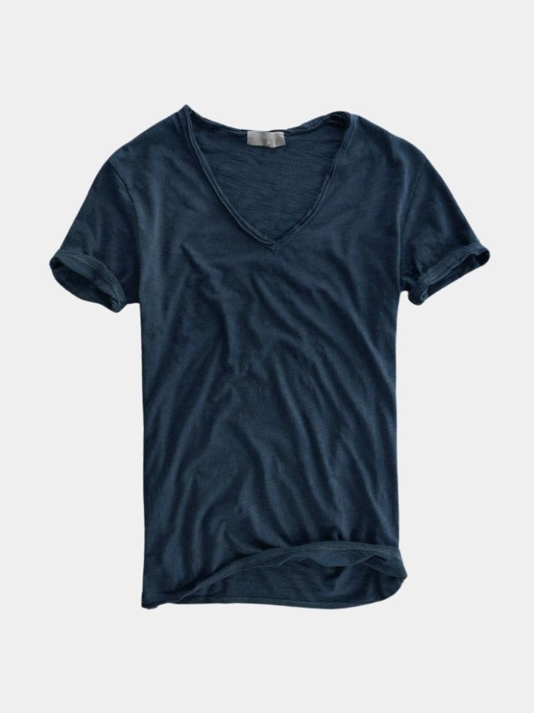 T-shirt en lin col V Albo