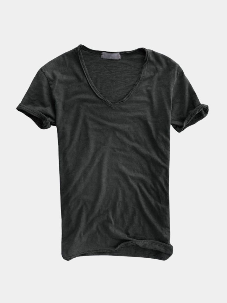 T-shirt en lin col V Albo