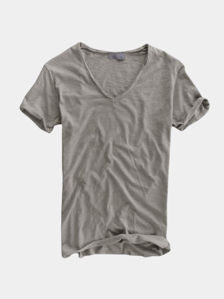 T-shirt en lin col V Albo