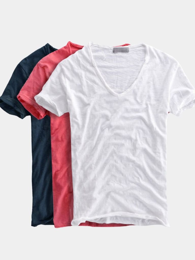 T-shirt en lin col V Albo