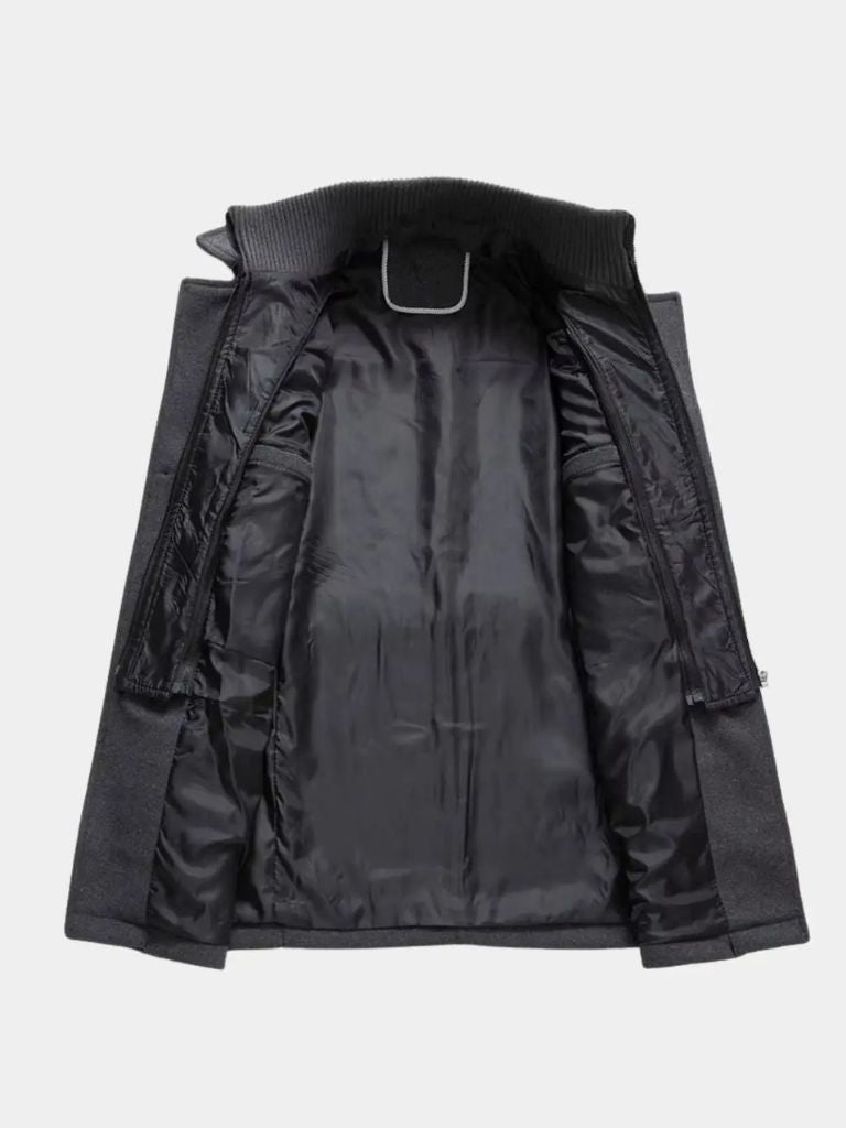 Pardessus Noir en Laine – Aristocratic