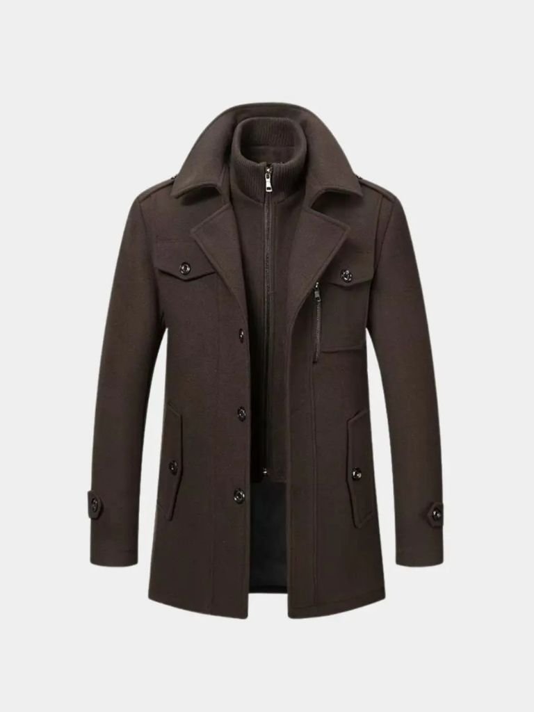 Pardessus Noir en Laine – Aristocratic