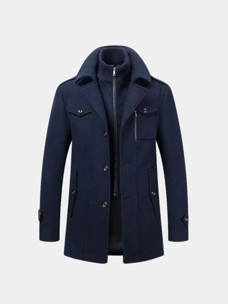 Pardessus Noir en Laine – Aristocratic