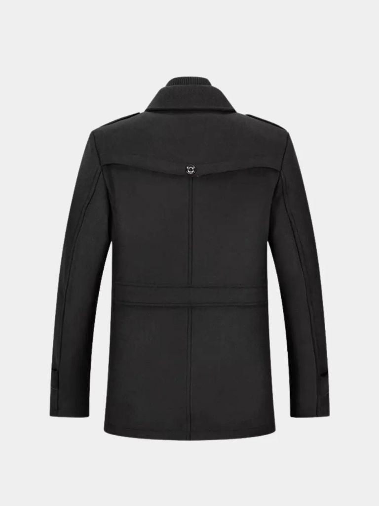 Pardessus Noir en Laine – Aristocratic