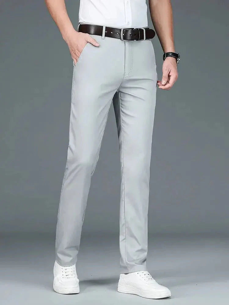 Pantalon Minimaliste Droit en Fibre de Bambou