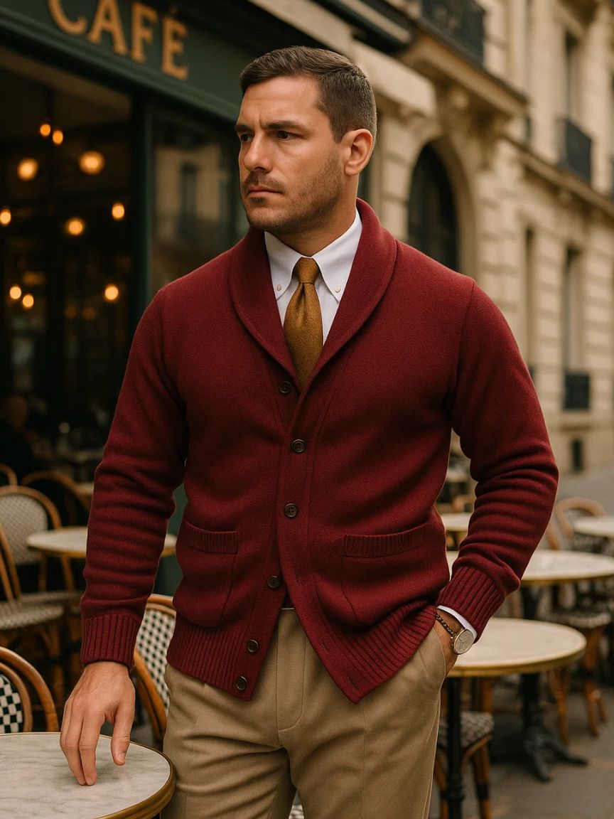 Cardigan en Maille Britannique