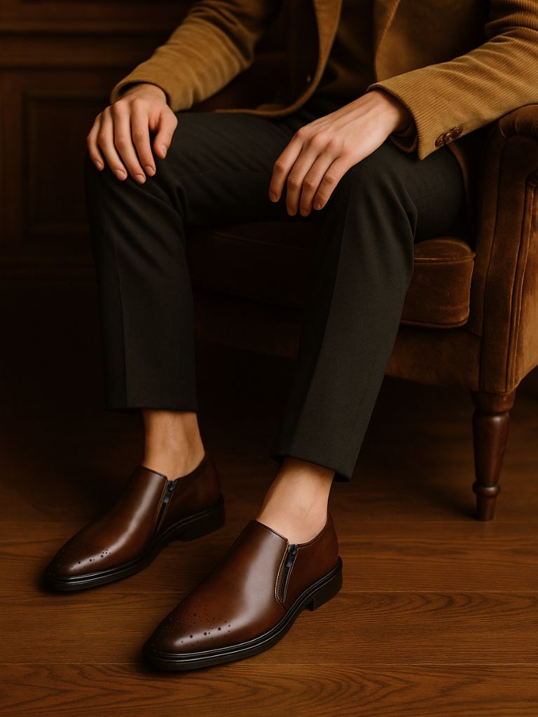 Mocassins en cuir Brun Prestige