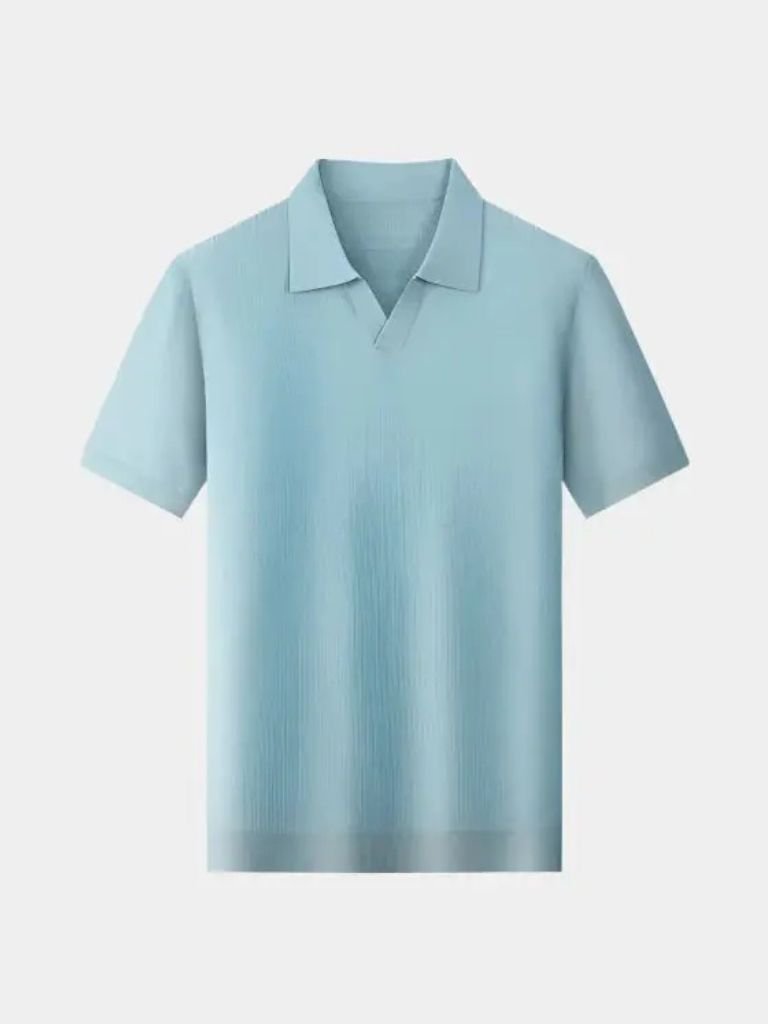 Polo tricoté sans boutons