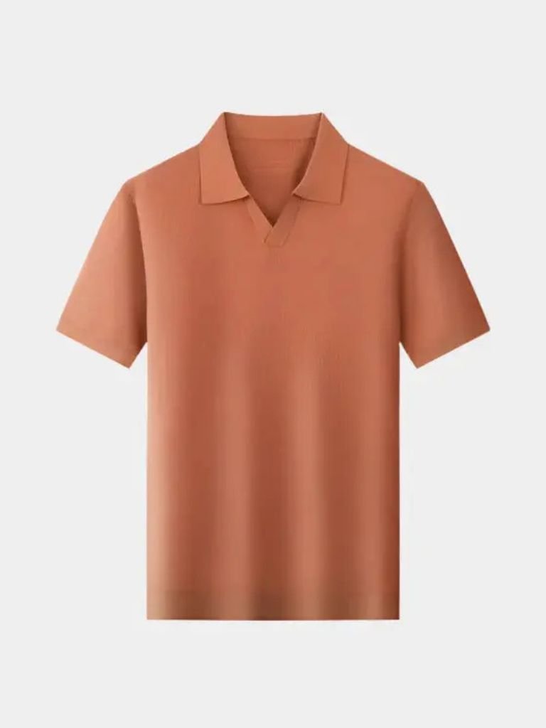 Polo tricoté sans boutons