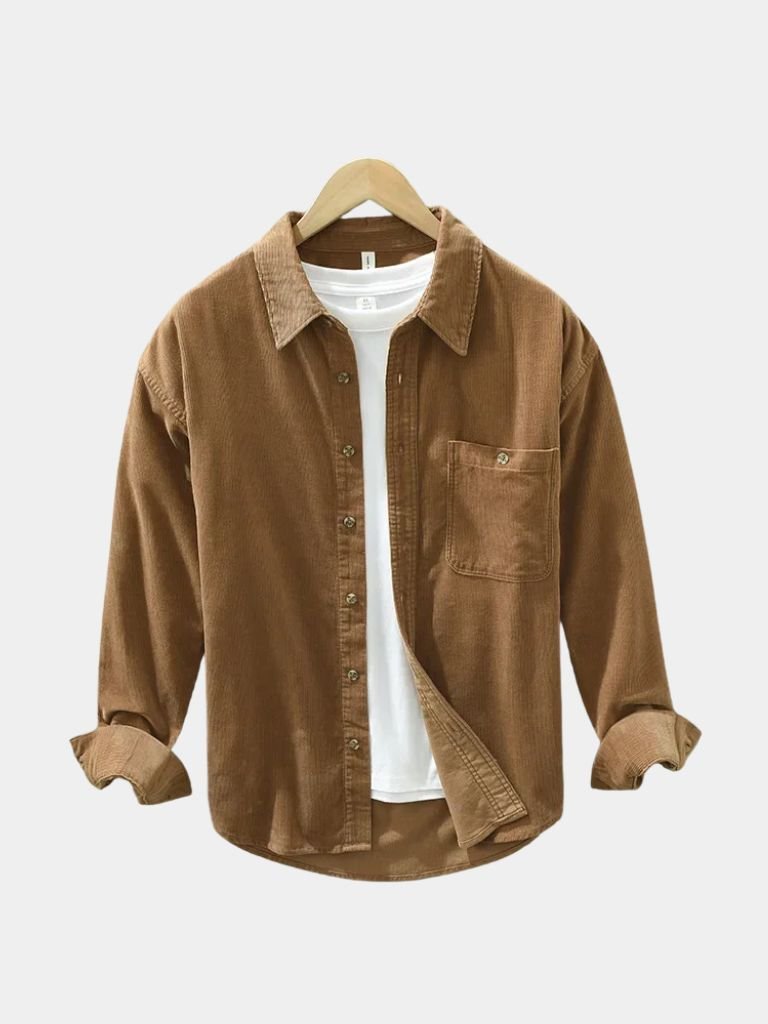 Chemise casual en velours côtelé