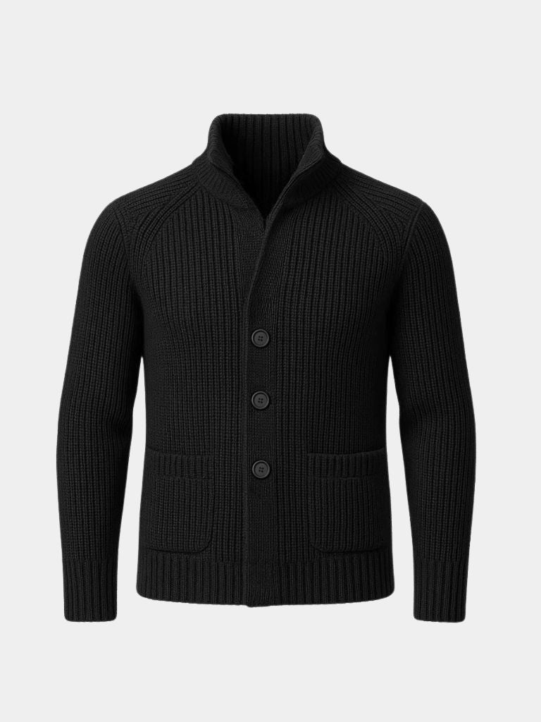 Cardigan Homme Col Montant Zippé