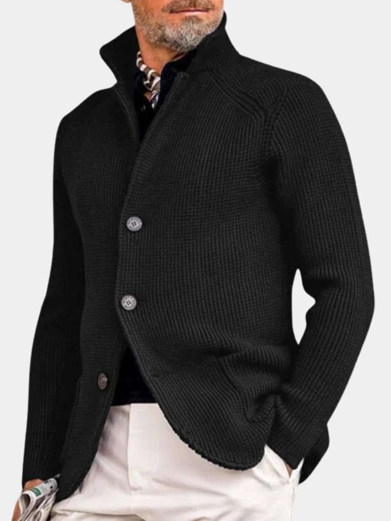 Cardigan Homme Col Montant Zippé
