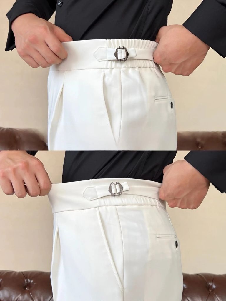Pantalon Classique Italia à Pattes Latérales Élastiques