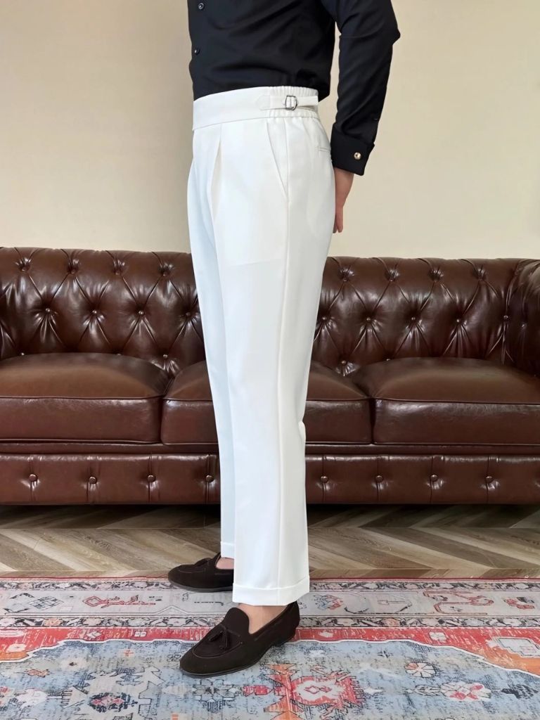 Pantalon Classique Italia à Pattes Latérales Élastiques