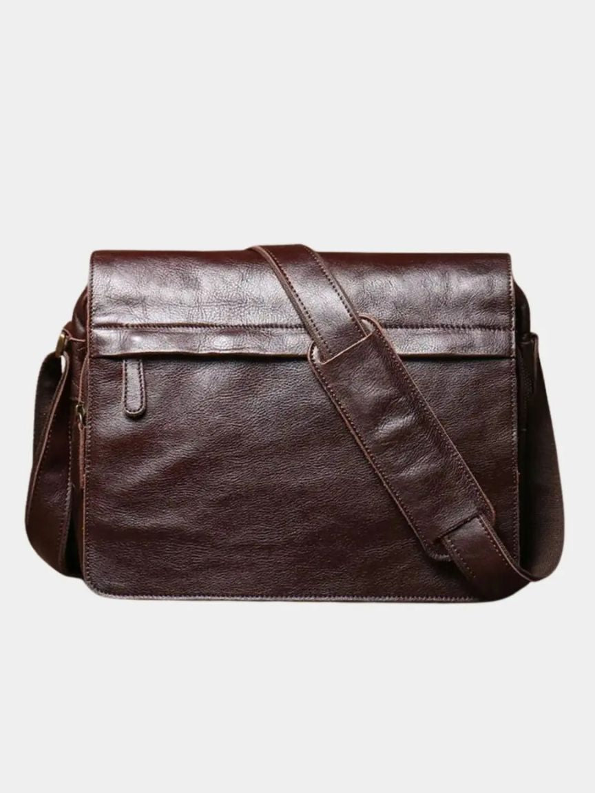 Sacoche messager en cuir classique