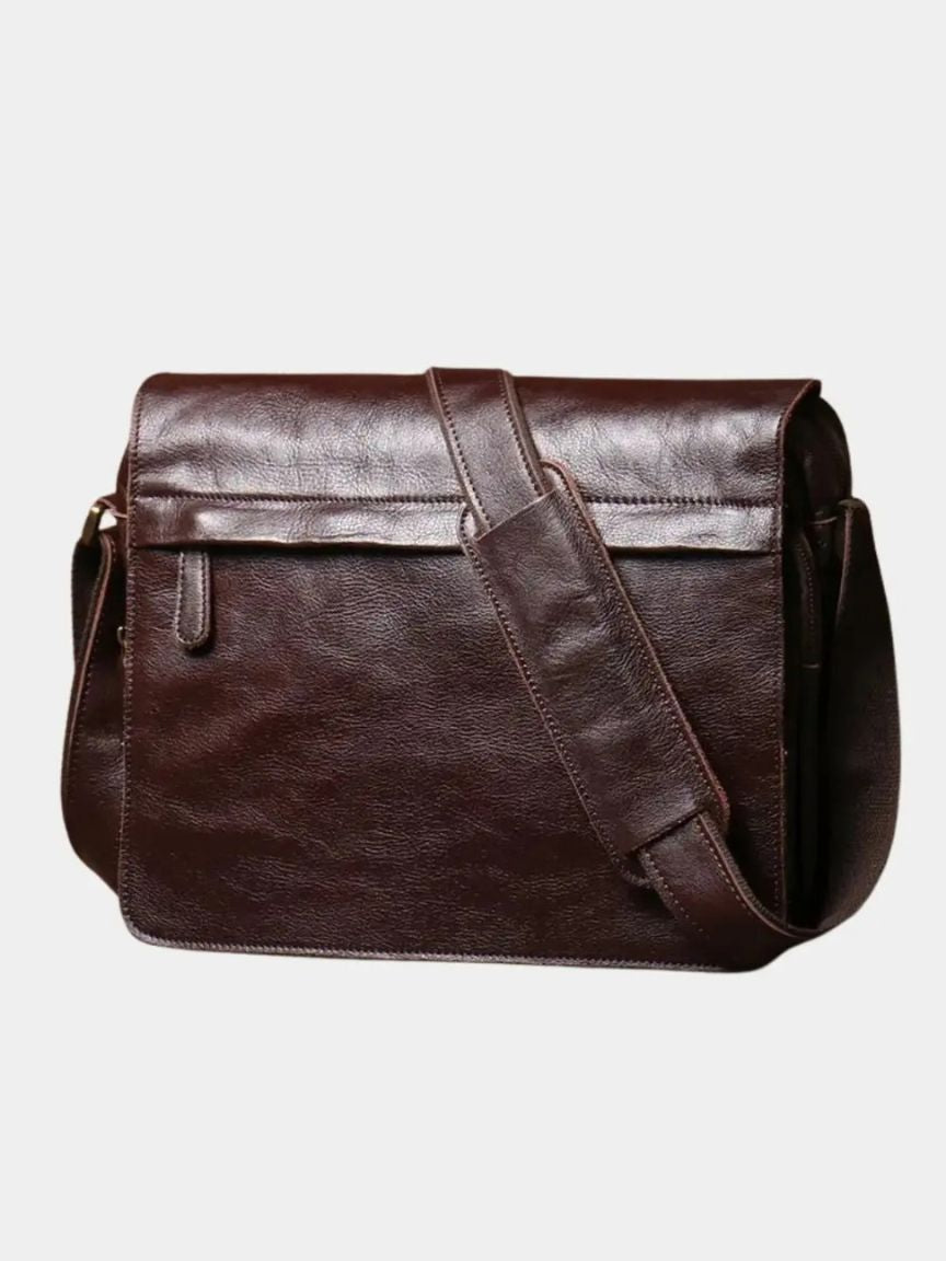 Sacoche messager en cuir classique