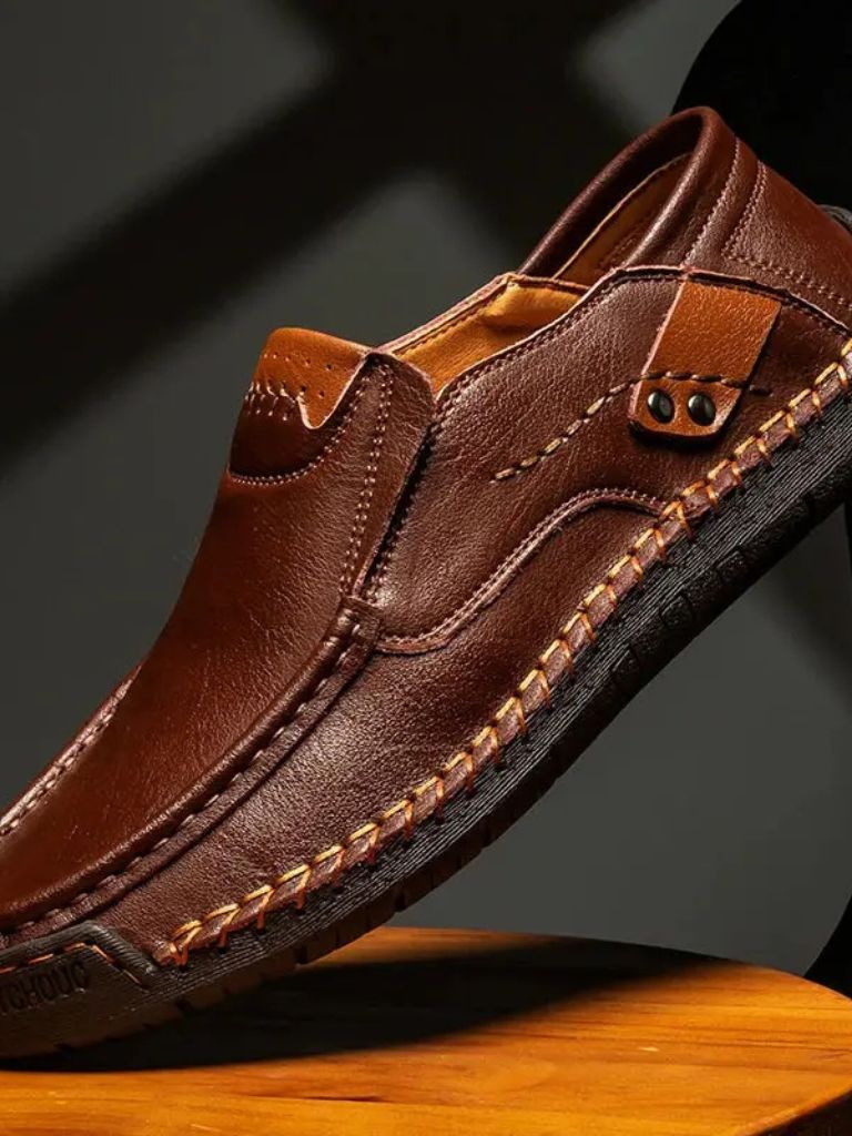 Mocassins en cuir confortables