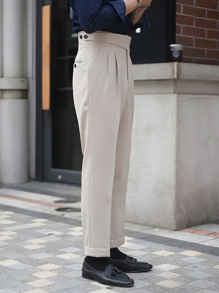 Pantalon Élégant en Velours Côtelé