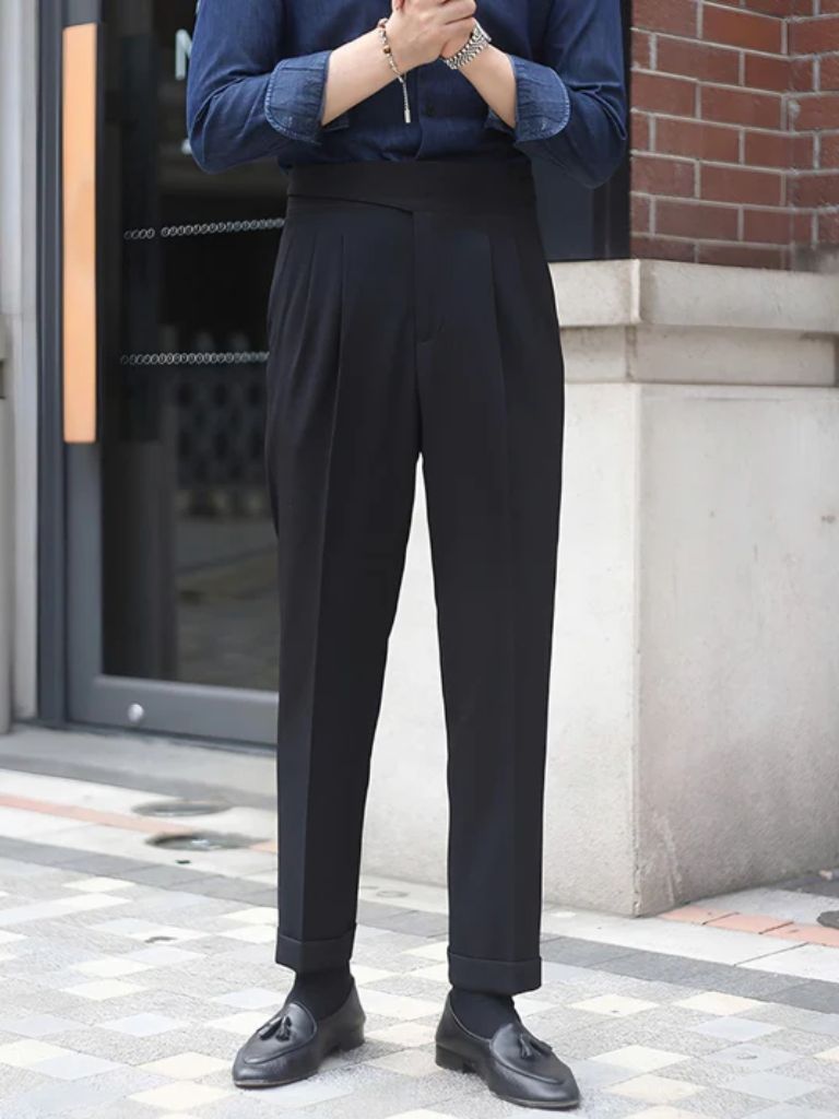 Pantalon Élégant en Velours Côtelé
